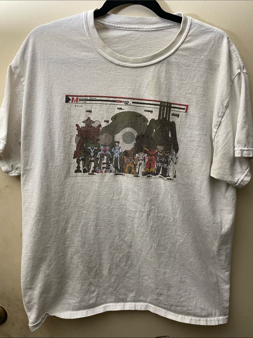 Gildan White Short Sleeve Graphic Tee with Multicolor Character Print